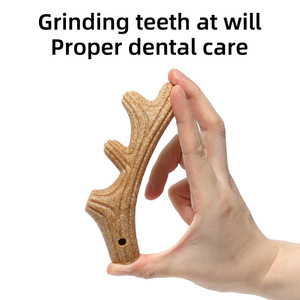 Juguete de asta de ciervo marrón indestructible y resistente Zturn para perros, alivia el aburrimiento, para jugar solo, mordedor para Corgi y Border <span class=keywords><strong>Collie</strong></span> - Product Image 4