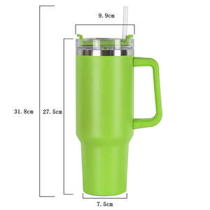 แก้วน้ำเก็บอุณหภูมิพร้อมหูจับ ขนาด 40 ออนซ์ สำหรับใส่กาแฟ น้ำร้อน น้ำเย็น ทำจากสแตนเลส เหมาะสำหรับเป็นของขวัญ ใช้สำหรับเล่นกีฬาและเดินทาง - Product Image 4