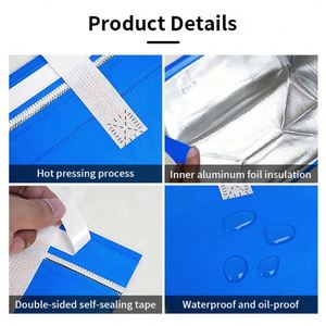กระเป๋าเก็บความร้อนแบบใช้ซ้ำได้ ทำจากผ้าไม่ถักทอ สำหรับใส่เค้ก อาหาร หรือส่งอาหารกลับบ้าน เหมาะสำหรับร้านเบเกอรี่และบริการเดลิเวอรี่ - Product Image 3