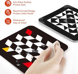 Tarjetas de Aprendizaje Sensorial de Doble Cara para Bebés, Juguetes Educativos para el Desarrollo Cerebral de Recién Nacidos - Product Image 5