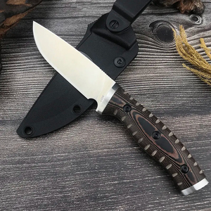 Cuchillo de Caza de Hoja Fija de Acero HL D2 con Mango G10 y Funda Kydex, Multifuncional, Personalizable OEM, Grosor de 3.1mm - Product Image 2