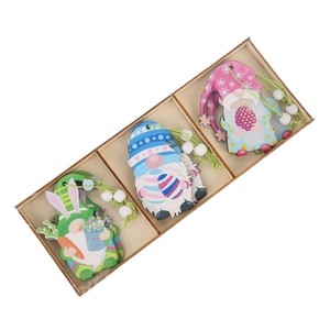 Boîte décorative en bois en forme de lapin de Pâques 24x9x1,5cm, décoration intérieure artisanale pour le printemps - Product Image 5