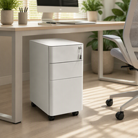Armoire de classement mobile contemporaine en métal, antistatique, ignifuge, avec tiroirs, pour bureau, rangement sous le bureau