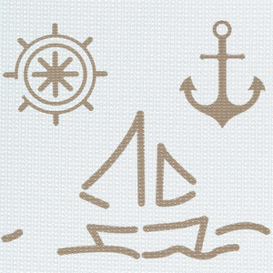 Tan and White <strong>Nautical</strong> Simple Fabric Shower <strong>Curtain</strong> Ocean Theme Sailboat Water Repellent Waterproof Shower <strong>Curtains</strong> for Bathroom - Product Image 2
