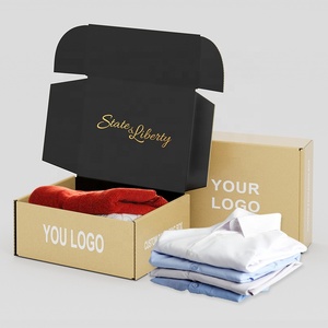 Изготовленный на заказ размер коробки с логотипом гофрированный почтовый ящик для упаковки мелкого бизнеса бумажный картон Матовый Черный Почтовый ящик для доставки - Product Image 5