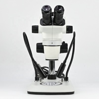 ZM6745T-D9 Trinocular Zoom Stereo Microscope With Dual Gooseneck LED Lights