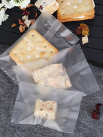 Sac à biscuits personnalisé avec logo, sac en plastique transparent givré thermoscellable pour biscuits, gâteaux, beignets, en-cas, stockage