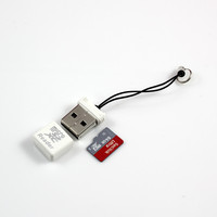 Lecteur de carte TF externe ultra-mini portable USB 2.0 haute vitesse pour téléphone et utilisation embarquée