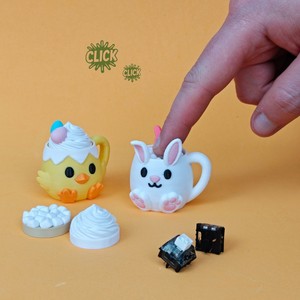 Nuevo juguete antiestrés de animal pequeño impreso en 3D, clicker de taza, juguete antiestrés para la punta de los dedos, colgante antiestrés para escritorio - Product Image 4