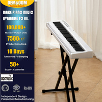 Clavier électronique 88 touches, Bluetooth sans fil, MIDI, USB, MP3, 70 démos, 200 sons et rythmes, logo personnalisé OEM, fonction d'apprentissage, pour débutants