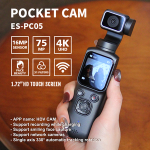 Cámara de Vlogging 4K, Cámara de Bolsillo Giratoria con Estabilización Manual de Audio y Video, Videocámara con Pantalla Táctil para Viajes - Product Image 4