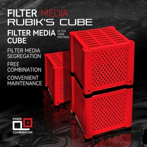 Filtre d'aquarium JSD Rubik's Cube empilable en <span class=keywords><strong>PVC</strong></span> pour médias filtrants en anneaux céramiques, bio-billes et roches volcaniques - Product Image 2