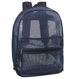 <b>Heavy</b> <b>Duty</b> Mesh <b>Backpack</b> Semi-Transparent College Student <b>Backpack</b> with Padded Shoulder Straps for Commuting Swimming - Product Image 1