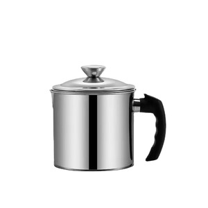 เหยือกกรองน้ำมันสแตนเลสพร้อมฝาปิด ฝาโลหะรูปทรงกระบอก ทนทานสำหรับใช้ในครัวเรือน - Product Image 5