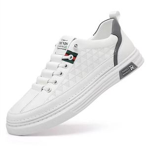 New style <b>leather</b> shoes - men's casual <b>sneakers</b>, white <b>sneakers</b>, no need to slip on - manufacturer's wholesale for free shipping - Product Image 4