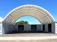 Bâtiment en tissu conçu sur mesure de 80x40 pieds offrant une solution de dôme conteneur massif pour le stockage d'équipements industriels surdimensionnés