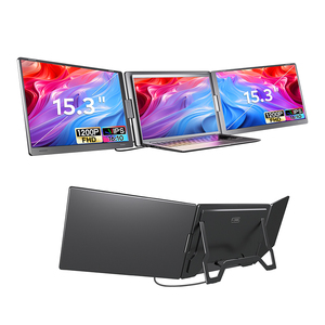 Extensor de pantalla triple portátil de 15.3 pulgadas con monitor IPS para laptop, un solo cable para 2 pantallas, compatible con Windows y MacBook - Product Image 1