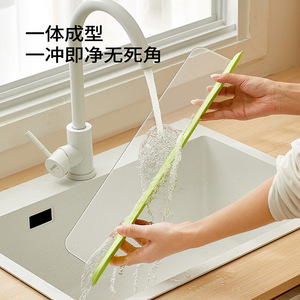 Green Grid Sink Splash Guard Integrated Suction Cup Water Deflector Kitchen Countertop Installation Easy To Clean Glossy Surface - Product Image 3