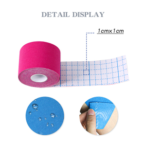 Échantillon gratuit de ruban adhésif kinesiologique personnalisé imprimé, léger, respirant, imperméable, de 5 m x 5 cm, pour le soutien athlétique, ruban adhésif sportif en coton de 5 cm de largeur - Product Image 3