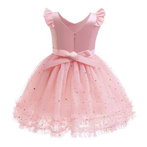 Robe de princesse en tulle rouge à paillettes pour filles, idéale pour les fêtes de Noël et le Nouvel An, vente en gros MS - Product Image 2