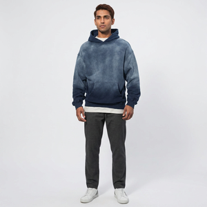 Men Custom High Cotton Men's Oversized Silk Screen Printing Stone Washed Heavy Duty Hoodie OEM Manufacturing Distressed Hoodies - Product Image 1