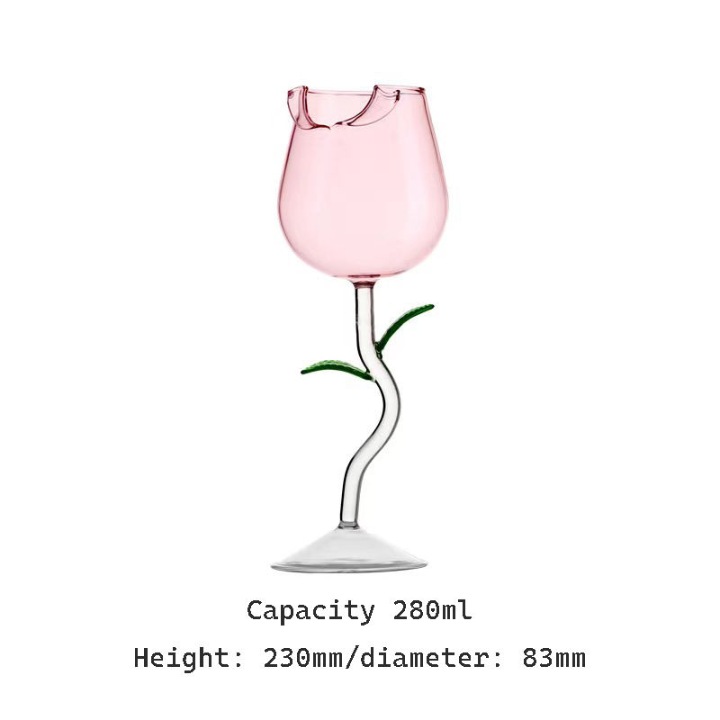 280ml Pink Green Leaf Cup