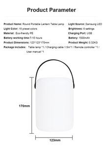 Lampe de camping LED portable rechargeable, lumière blanche chaude, alimentée par USB, lanterne de jardin extérieure - Product Image 6