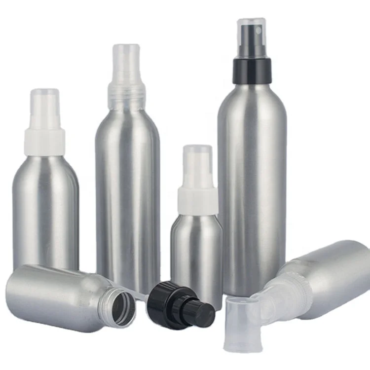 custom 50ml 80ml 100ml 200ml 500 ml aerosol room cosmetic perfume mini hair oil sprayer bottles aluminum spray bottle with pump