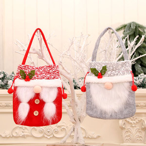 Nueva Bolsa Navideña con Diseño de Anciano sin Rostro para Manzanas, Bolsa para Dulces Navideños, Bolsa para Manzanas, Regalo Decorativo Navideño - Product Image 1