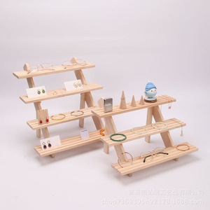 Support de présentation de bijoux en bois massif, minimaliste et tendance Instagram, idéal pour boucles d'oreilles et clous d'oreilles, parfait pour les vendeurs de rue, pour une présentation optimale. - Product Image 2