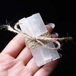 Bastoncini di Selenite bianca naturale bacchette Energy Reiki <span class=keywords><strong>cristalli</strong></span> grezzi striscia di Selenite di pietra grezza - Product Image 6