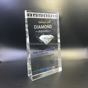 현대 비즈니스 스포츠 음악이나 영화 상 k9 광학 크리스탈 다이아몬드 트로피