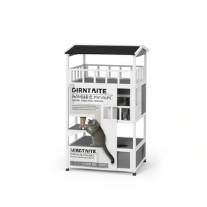 Torre de Escalada para Gatos, Casa para Gatos Multifuncional de Madera, Muebles Modernos para Mascotas de Interior para las Necesidades Felinas - Product Image 1