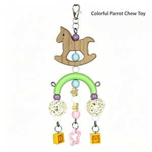 Juguete de Entretenimiento para Pájaros Swing Chew, Bonito Caballo Balancín, Elegante Juguete para Loros, Alivia el Aburrimiento en la Jaula, Previene el Desplumado de Plumas - Product Image 3