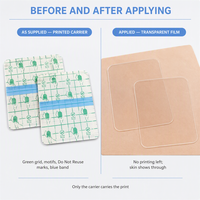 Rouleau de film PU transparent, imperméable et respirant, matériau de base pour pansements avec papier de support, film brut