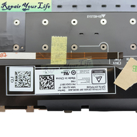 لوحة مفاتيح للكمبيوتر المحمول بإضاءة خلفية فرنسية لجهاز Dell XPS 13 9300 0Y7PVM 0JY8HN لوحة مفاتيح جديدة بدون براغي