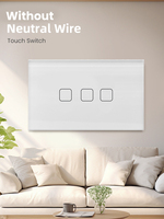 10A 240V otomatis tiang ganda kontrol dinding sentuh pengatur waktu relai Google Home/Alexa mendukung Zigbee/WiFi kompatibel PC UK/US