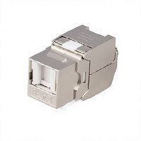 Module Ethernet Gigabit RJ45 Keystone blindé Cat6 mâle/femelle sans outil, en métal FTP, sans perforation, câblage rapide