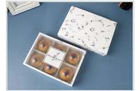 Boîte à dessert transparente haut de gamme blanche personnalisée pour emballage de gâteaux, boîtes de pâtisserie haut de gamme avec fenêtre pour desserts
