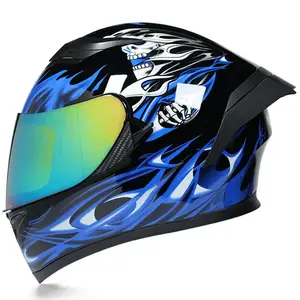 SUBO Full Face Motorcycle Helmet with Extra Sun Visor Inside for UV Resistance Young Sporty Designed Spoiler DOT Approved