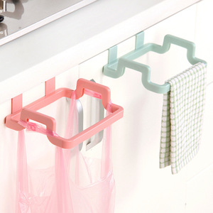 Panda <b>Plastic</b> Door-Back Garbage Bag Rack, Multifunctional Kitchen Cabinet Door Back Dishcloth Hanger and Storage <b>Bracket</b> - Product Image 1
