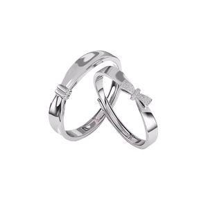 <span class=keywords><strong>Bague</strong></span> de couple en forme de cœur, design plaqué argent pur S925, style luxe léger, cadeau commémoratif pour la Saint-Valentin - Product Image 6