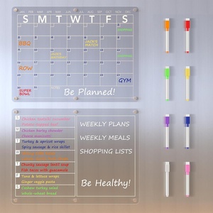 Magnetic <strong>Plan</strong> Memo <strong>Fridge</strong> Sticker Strong Magnet Transparent Acrylic Calendar Whiteboard Dry Erase Board - Product Image 2