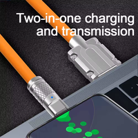 Câble Chargeur Téléphones Portables 120W Super Charge Rapide 5A en Nylon, Alliage de Zinc Métal, Silicone Liquide TPE, Micro USB Type-C