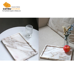 Calacatta Violet Italie Plateau en marbre <span class=keywords><strong>de</strong></span> luxe Assiette à dîner en pierre naturelle personnalisable pour bar, cuisine et <span class=keywords><strong>restaurant</strong></span> - Product Image 4