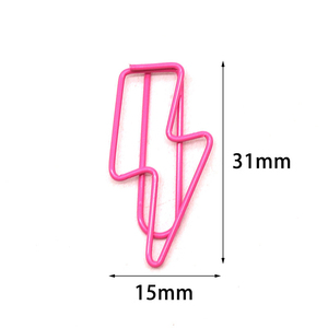 Graffette a forma di fulmine per ufficio cancelleria metallo graffetta per studio accessori per rilegatura Clip articoli per ufficio cancelleria scuola - Product Image 5
