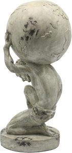 Statuetta Scultura Lukitas Atlas che Sostiene la Terra, Ornamento Creativo per Casa, Ufficio, Soggiorno - Product Image 4