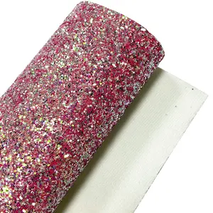Matte Colors Tube Chunky Glitter Faux Leather for Clothing/Bags/Purses/Hair Clips