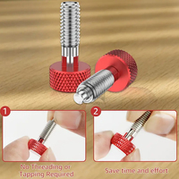 Piston rétractable avec poignée moletée en acier inoxydable, système de verrouillage M6, broches à dégagement rapide pour appareils électriques et automobiles