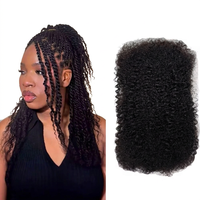 Extensions de cheveux humains Letsfly 4C Afro Kinky en vrac sans trame 12A, cheveux brésiliens en vrac pour la réparation de locs, les torsades et le coiffage des tresses